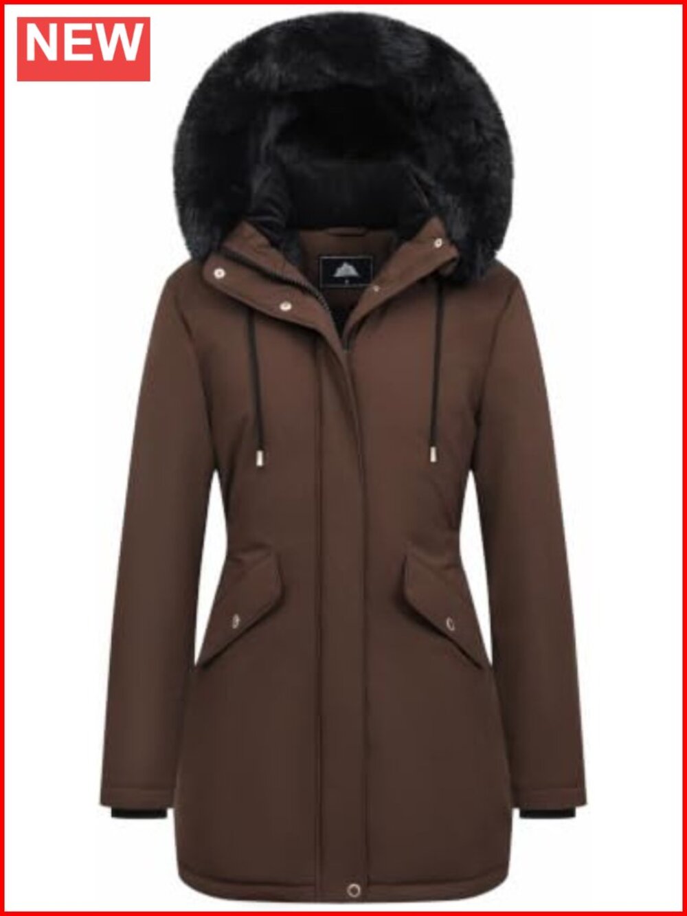 Women's Long Winter Down Coat Thicken Fleece Lined Puffer Jacket
